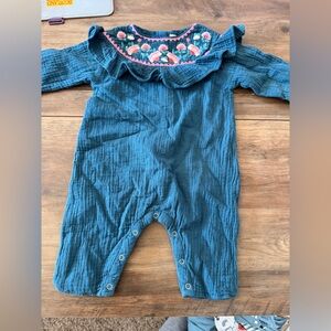 Charming Teal Ruffle Kids Bodysuit